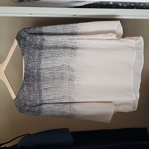 Modern polyester blouse with gold tone zipper